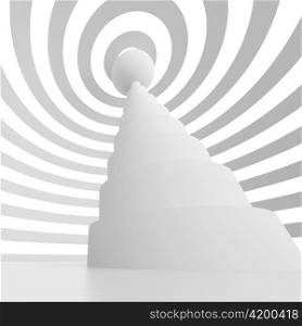 3d Illustration of White Abstract Wireless Wallpaper