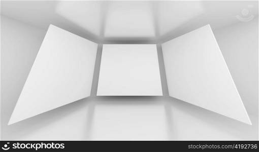 3d Illustration of White Cinema Background or Wallpaper