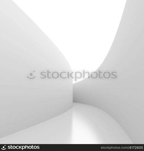 3d Illustration of White Futuristic ?orridor Background