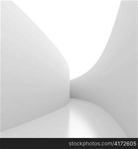 3d Illustration of White Futuristic ?orridor Background
