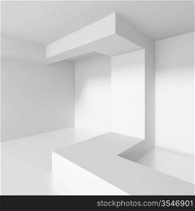 3d Illustration of White Interior Background