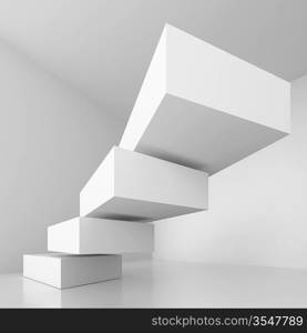 3d Illustration of White Interior Background