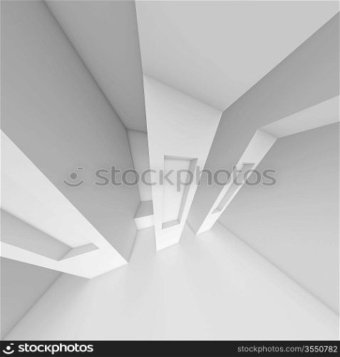 3d Illustration of White Interior Background
