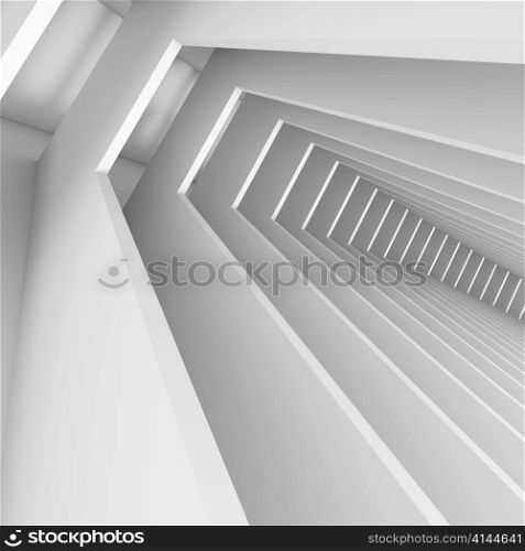 3d Illustration of White Modern Architecture Design