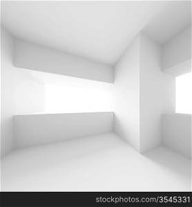 3d Illustration of White Modern Interior Background