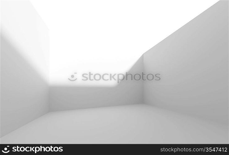 3d Illustration of White Modern Wall Background