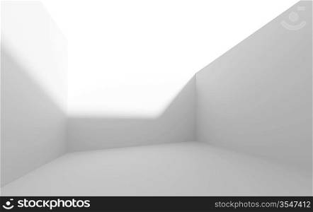 3d Illustration of White Modern Wall Background
