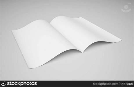 3d Illustration of White Opened Book Symbol