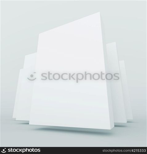 3d Illustration of White Software or Gift Boxes
