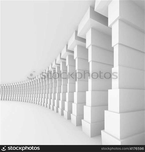 3d Illustration of White Tunnel Background