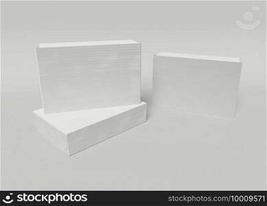 3d illustration. Paper Box Packaging on white background.
