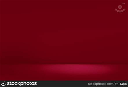 3D Illustration. Plain two toned festive red christmas background with copy space for use as a template for holiday themes.