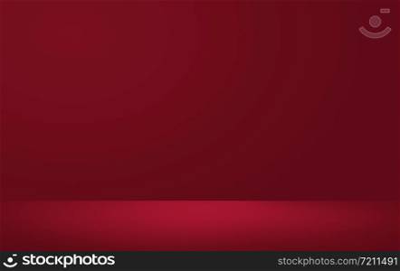 3D Illustration. Plain two toned festive red christmas background with copy space for use as a template for holiday themes.