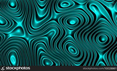 3D illustration rows of colorful stripes rippling