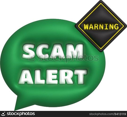 3D Illustrations Alert Messages and Viruses Spam Popup Warning.
