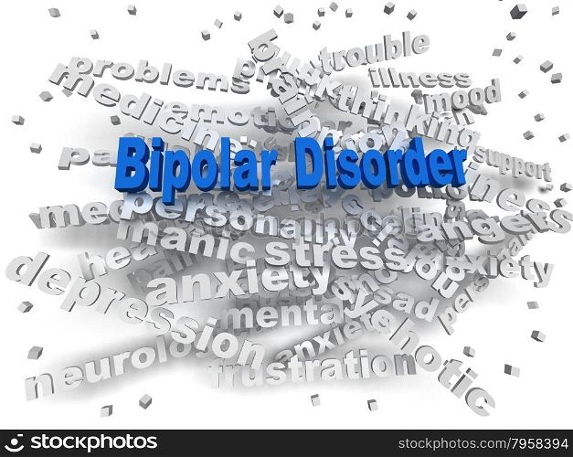 3d image Bipolar disorder issues concept word cloud background