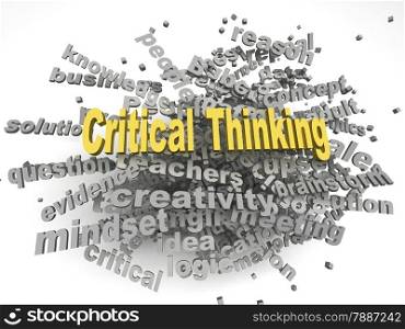 3d image critical thinking issues concept word cloud background