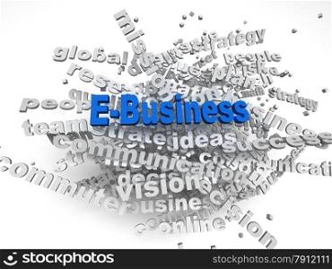 3d image E-Business issues concept word cloud background