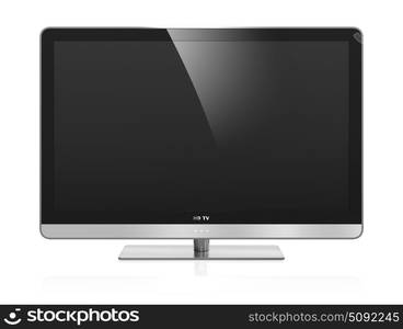 3D image of high definition TV isolated on white