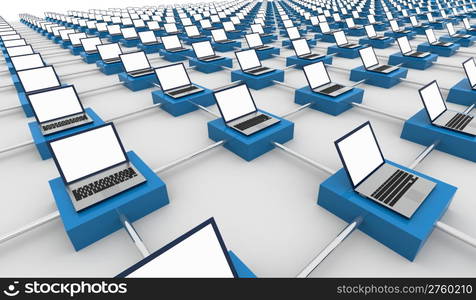 3D image of laptop network