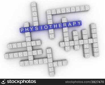 3d image Physiotherapy word cloud concept