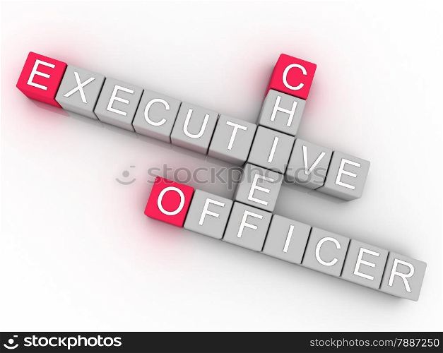 3d imagen CEO issues concept word cloud background