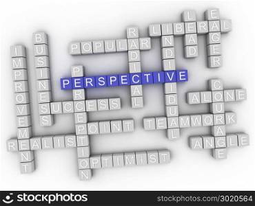 3d imagen Perspective in word cloud
