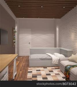 3d interior design bedroom