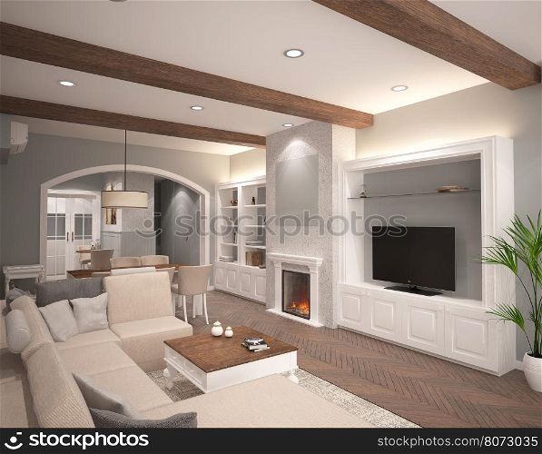 3d interior design living room