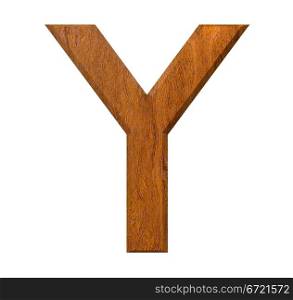 3d letter Y in wood - 3d made