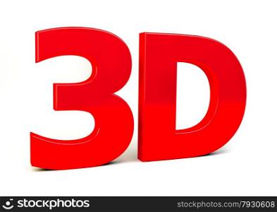 3D logo isolated on white background. 3d word