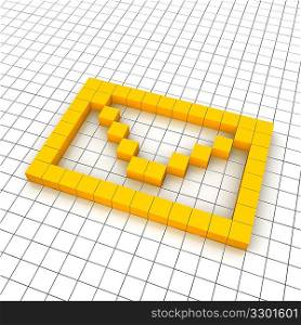 3d mail envelope icon