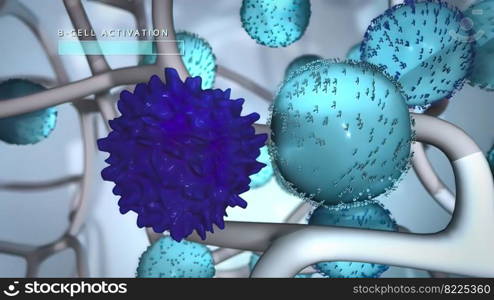 3D Microbiology of Cell Proliferation 3D Illustration. 3D Microbiology of Cell Proliferation