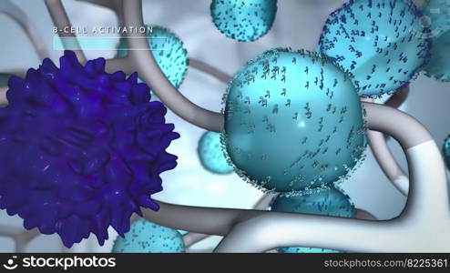 3D Microbiology of Cell Proliferation 3D Illustration. 3D Microbiology of Cell Proliferation