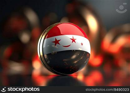 3d minimalist Syria flag bokeh background Generative AI