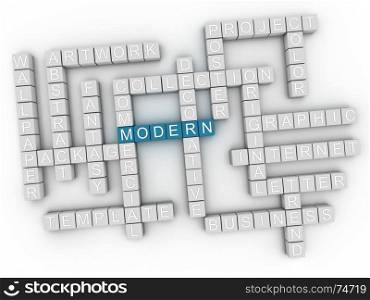 3d Modern Concept word cloud
