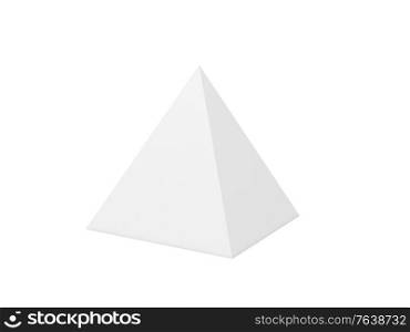 3d packaging pyramid on a white background. 3d render illustration.. 3d packaging pyramid on a white background.