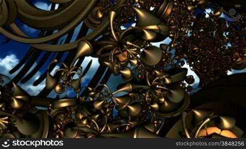 3D particle motion background