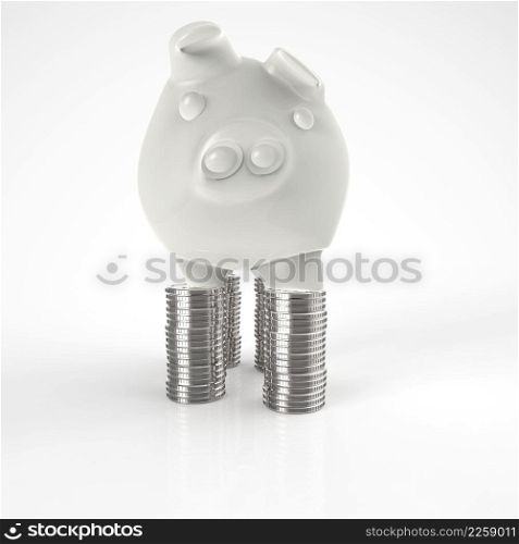 3d piggy bank as concept