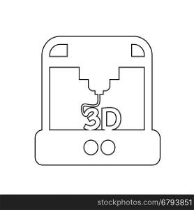 3D printing icon illustration design