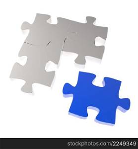3d puzzles partnership as concept