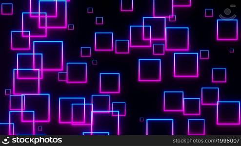 3d render, abstract fashion background, purple blue glowing neon frame gradient. Performance stage decorations. 3d render, abstract fashion background, purple blue glowing neon frame gradient