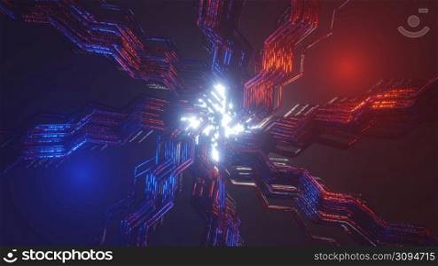 3D render. Colorful Abstract Sci-Fi Background. Horizontal colorful abstract wave background with red, blue colors. Can be used as texture, background or wallpaper. 3D render. Colorful Abstract Sci-Fi Background. Horizontal colorful abstract wave background with red, blue colors