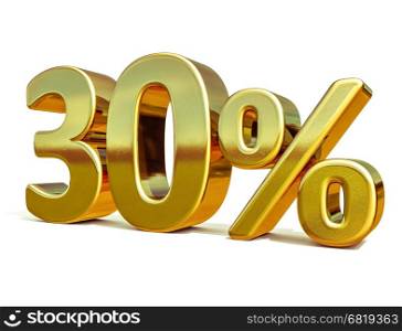 3d render: Gold 30 Percent Off Discount Sign, Sale Banner Template, Special Offer 30% Off Discount Tag, thirty Percentages Up Sticker, Gold Sale Symbol, Gold Sticker, Banner, Advertising, Gold Sale 30%