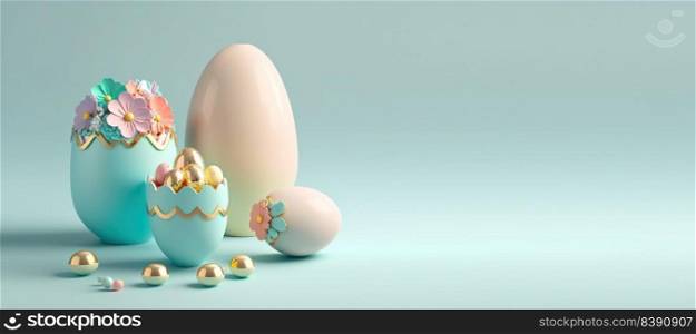 3D Render Illustration of Easter Background