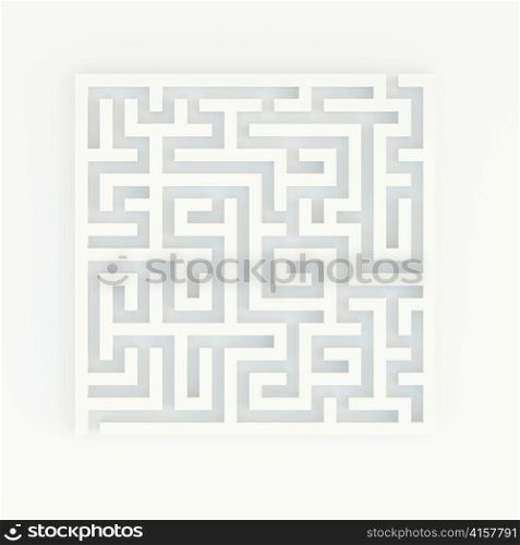 3d Render Illustration of Maze