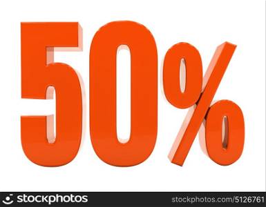 3d Render: Isolated Percent Discount 3d Sign on White Background, Special Offer
