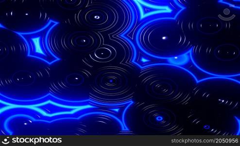 3D Render. Neon object abstract futuristic hi-tech motion background. Beautiful Relaxing Stylish Trippy Psychedelic Modern background, screensaver. 3D Render. Neon object abstract futuristic hi-tech motion background