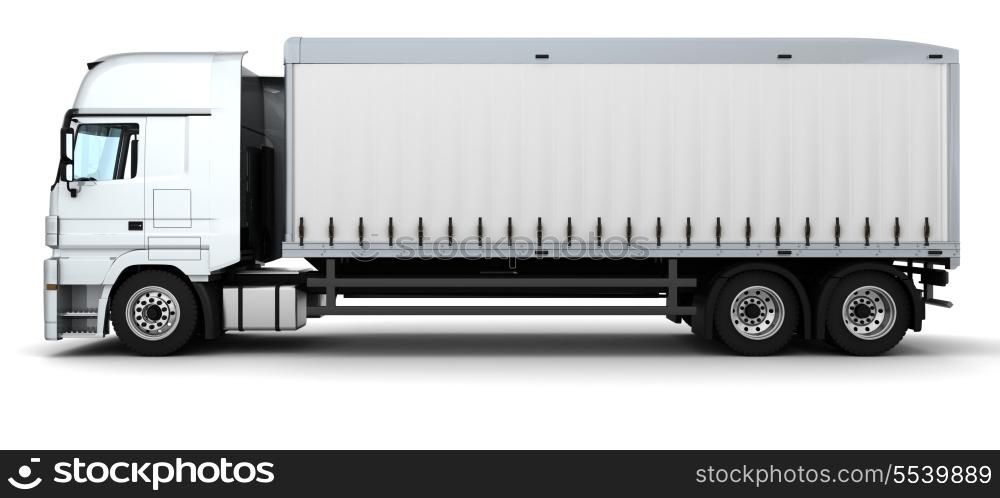 3D Render of a Cargo Delivery Vehicle