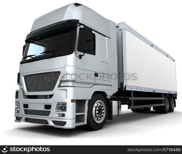 3D Render of a Cargo Delivery Vehicle